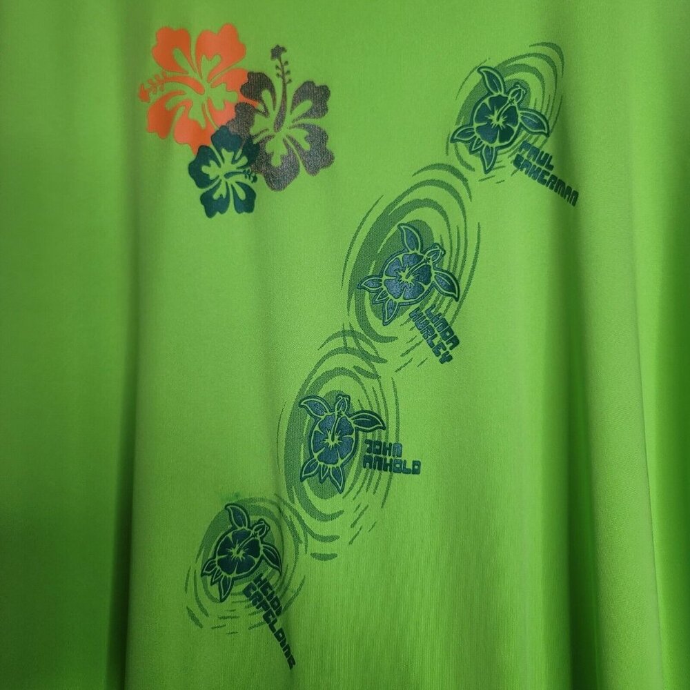 Men's 2XL Neon Green Short Sleeve Shirt Hawaii Bakerman Hurley Anhold Capelding
